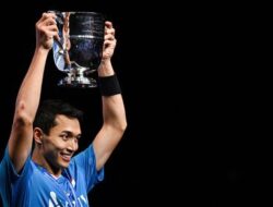 Jonatan Juara usai Menangi Derbi All Indonesian Final Atas Ginting